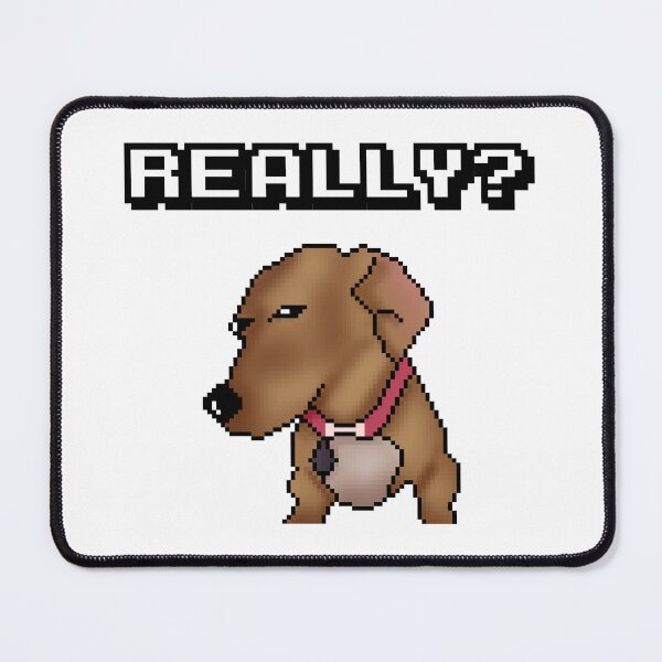 Item preview, Pixel Dog Reaction Meme – “Really?” Funny Suspicious Pet Expression Art designed and sold by Melivo-Pixel.