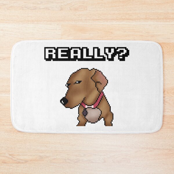 Item preview, Pixel Dog Reaction Meme – “Really?” Funny Suspicious Pet Expression Art designed and sold by Melivo-Pixel.