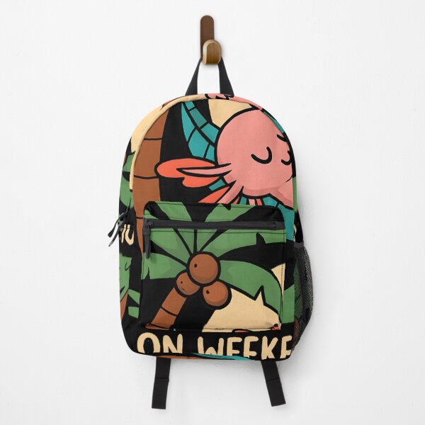 Item preview, Cute Axolotl Weekend Chilling Relaxing Hammock Tropical Cartoon  designed and sold by DrawHandArt.