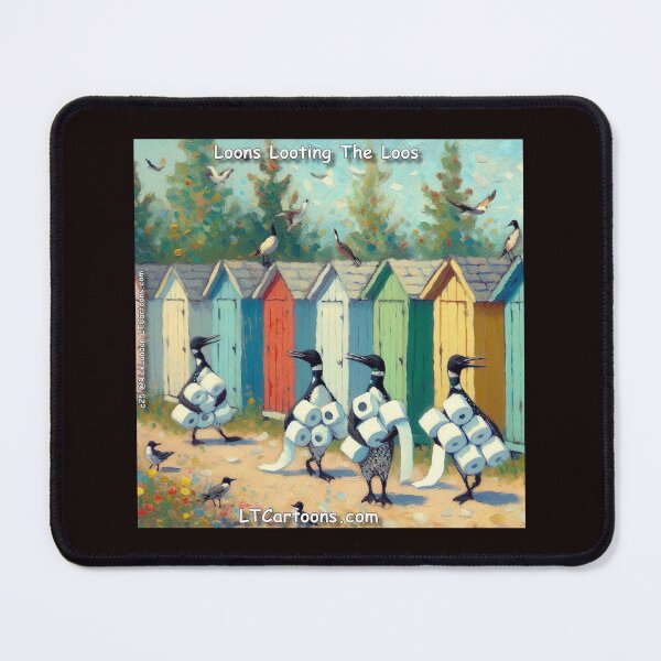 Item preview, Loons Looting The Loos – Toilet Paper Heist Cartoon designed and sold by Rick London Gifts.