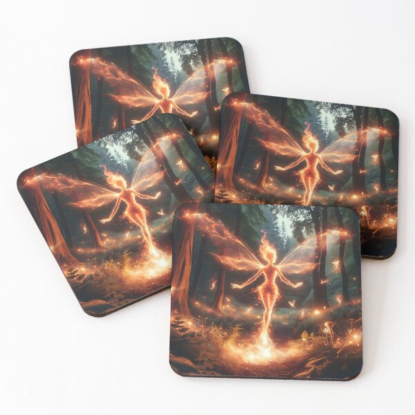 Item preview, Fire Spirit Fairy in Enchanted Forest designed and sold by ArtDesignRemix.
