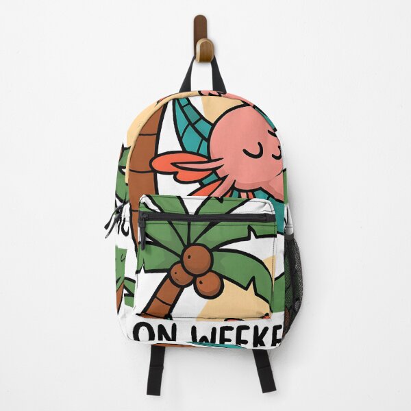 Item preview, Cute Axolotl Weekend Chilling Relaxing Hammock Tropical Cartoon designed and sold by DrawHandArt.