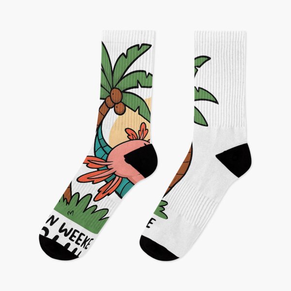 Item preview, Cute Axolotl Weekend Chilling Relaxing Hammock Tropical Cartoon  designed and sold by DrawHandArt.
