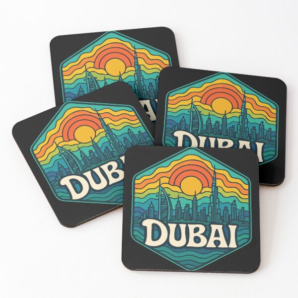 Item preview, Dubai United Arab Emirates Retro Trippy Art designed and sold by TomFrontierArt.