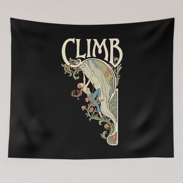 Item preview, Rock Climbing Climb Climber Woman Art Nouveau Climbers designed and sold by GrandeDuc.