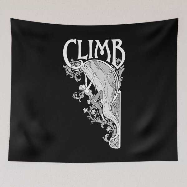 Item preview, Rock Climbing Climb Climber Woman Art Nouveau Climbers designed and sold by GrandeDuc.