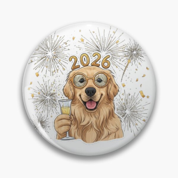 Item preview, Dog Toasting the New Year designed and sold by PetJoyPrintsCO.