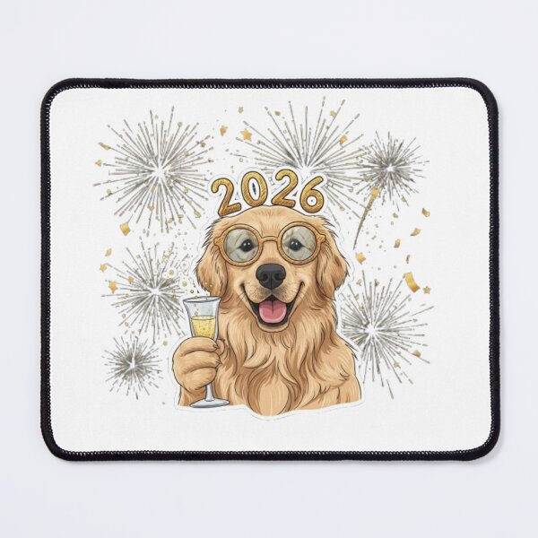 Item preview, Dog Toasting the New Year designed and sold by PetJoyPrintsCO.