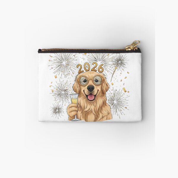 Item preview, Dog Toasting the New Year designed and sold by PetJoyPrintsCO.