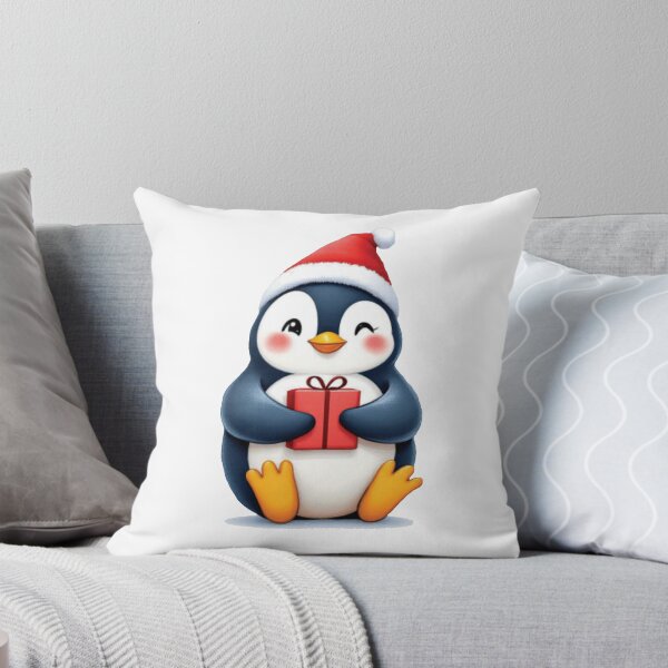 Item preview, cut santa peguin with christmas gift designed and sold by fati-artiste1.