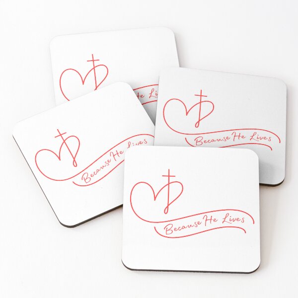 Item preview, Uplifting Because He Lives Christian hope Women_red designed and sold by Embers & Incense Co..