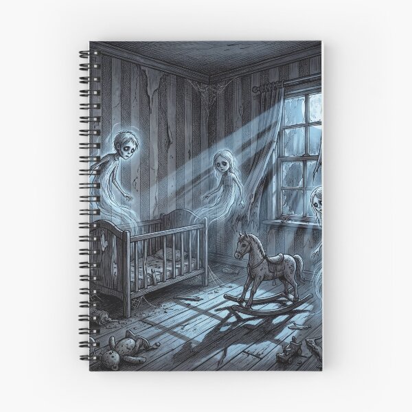Item preview, Ghostly Nursery with baby ghosts gothic horror illustration art designed and sold by Vintage Designs +.