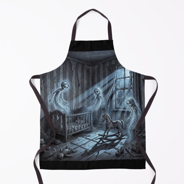 Item preview, Ghostly Nursery with baby ghosts gothic horror illustration art designed and sold by Vintage Designs +.