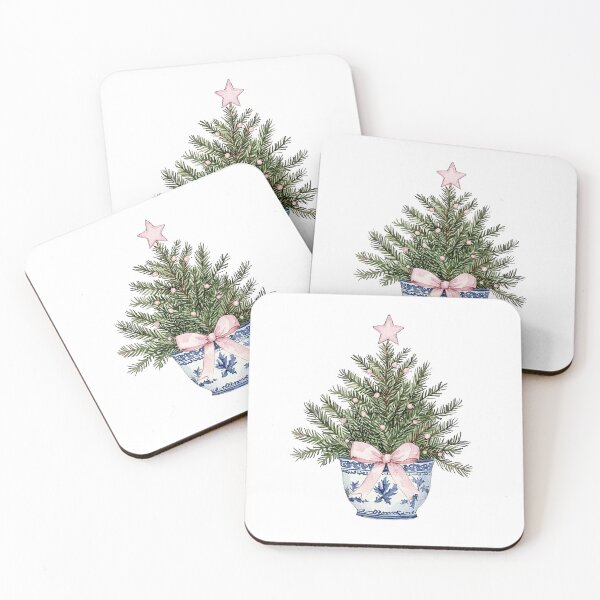 Item preview, Potted Christmas Tree with Pink Star designed and sold by Liededrom..