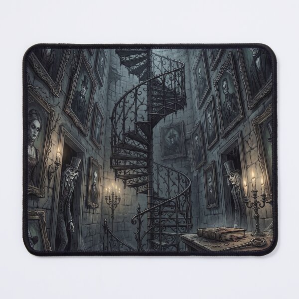 Item preview, Creepy crypt staircase gothic horror illustration art designed and sold by Vintage Designs +.