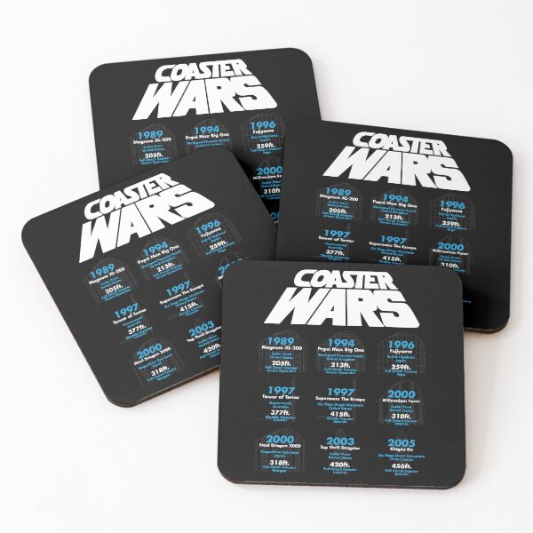 Item preview, Coaster Wars - 1989 to 2005 Rollercoaster Height Design designed and sold by CoasterMerch.