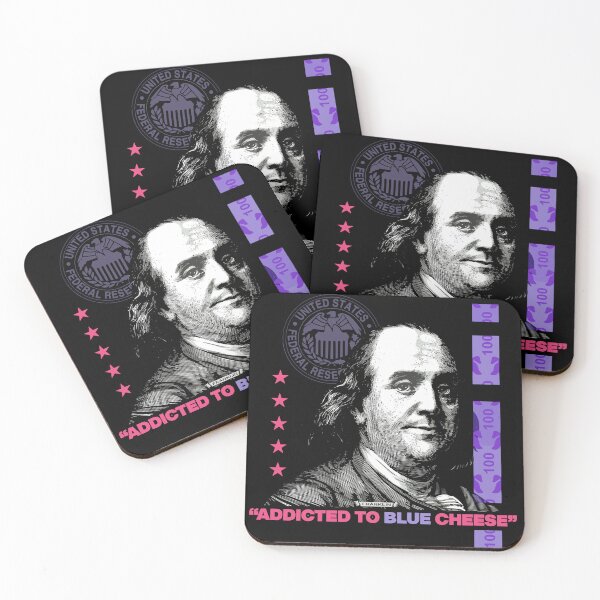 Item preview, Benjamin Franklin 'Addicted to Blue Cheese' Retro Art designed and sold by Rogue Heart Collective™.