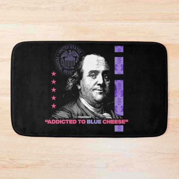 Item preview, Benjamin Franklin 'Addicted to Blue Cheese' Retro Art designed and sold by Rogue Heart Collective™.