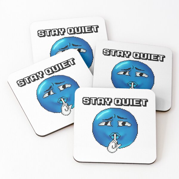 Item preview, Stay Quiet Pixel Meme – Blue Emoji Shhh Design designed and sold by Melivo-Pixel.