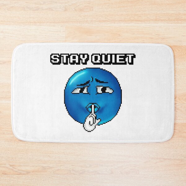 Item preview, Stay Quiet Pixel Meme – Blue Emoji Shhh Design designed and sold by Melivo-Pixel.