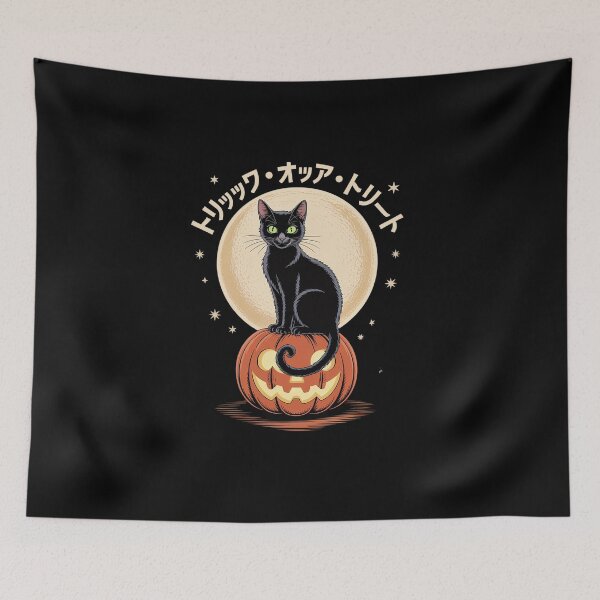 Item preview, Trick or Treat Japanese katakana Pumpkin black cat Halloween for Men Women  designed and sold by yvonnickStore.