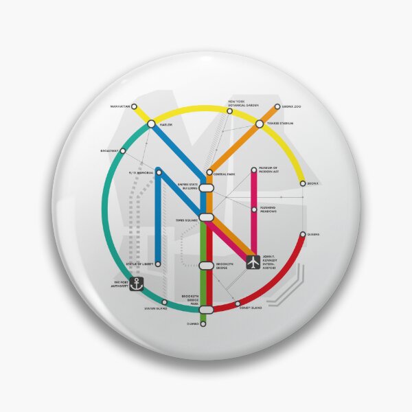 Item preview, NYC Subway Map Crest – New York City Football Club Inspired Design designed and sold by Mavric Design.