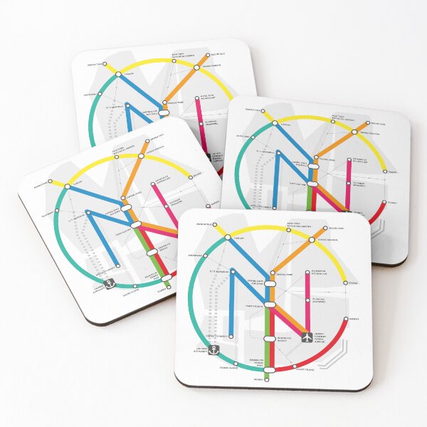 Item preview, NYC Subway Map Crest – New York City Football Club Inspired Design designed and sold by Mavric Design.
