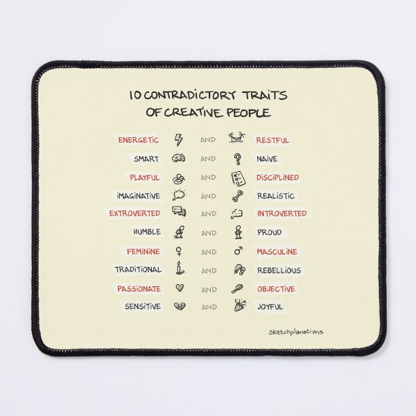 Item preview, 10 Contradictory Traits of Creative People designed and sold by Sketchplanations.