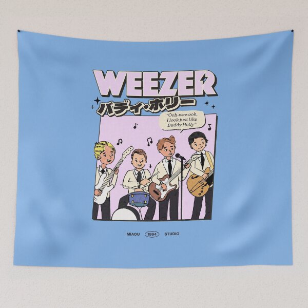 Item preview, Buddy Holly - Blue Album - Comic Illustration Retro 60s-Style designed and sold by Miaou Studio.