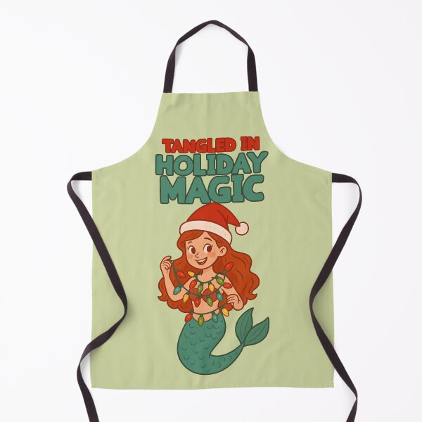 Item preview, Tangled in Holiday Magic – Christmas Mermaid Illustration designed and sold by Sea Gem.