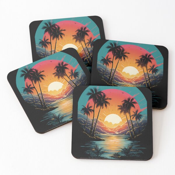 Item preview, Tropical Sunset Palm Paradise designed and sold by Lineer22.