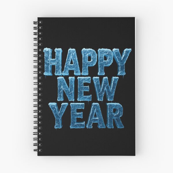 Item preview, Frozen Ice Happy New Year 3D – Winter Crystal Typography designed and sold by FUIRY .