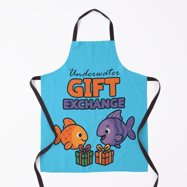 Artikelvorschau, Unterwasser-Geschenketausch – Weihnachtsfisch-Illustration entworfen und verkauft von Sea Gem.