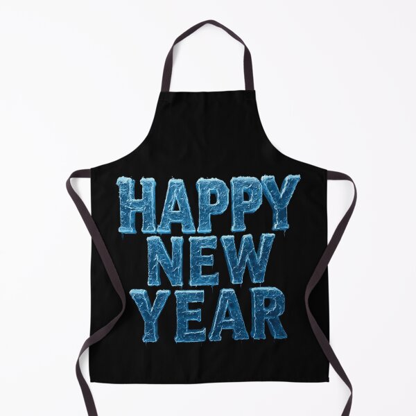Item preview, Frozen Ice Happy New Year 3D – Winter Crystal Typography designed and sold by FUIRY .