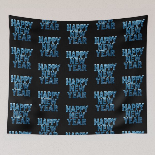 Item preview, Frozen Ice Happy New Year 3D – Winter Crystal Typography designed and sold by FUIRY .