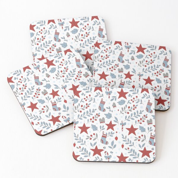 Item preview, Christmas Stars & Mittens Pattern – Cute Holiday Winter Illustration designed and sold by TrendBoost.