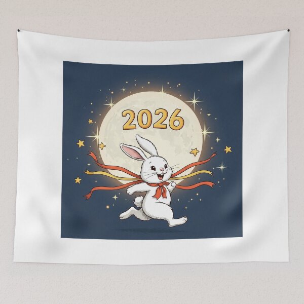 Item preview, Bunny Running at Midnight designed and sold by PetJoyPrintsCO.