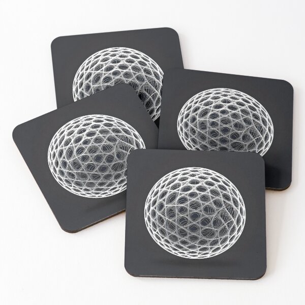 Item preview, Stunning Minimalist Golf Ball – Elegant White Filigree on Black designed and sold by MKV Design.