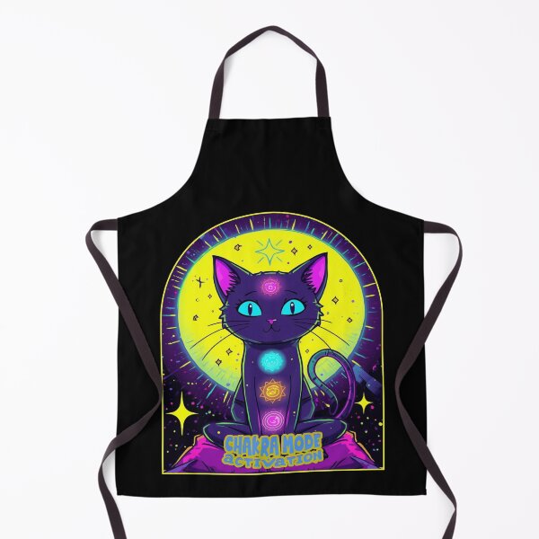 Item preview, Cat Meditation ver 6 – Calm Pop Art cat sitting on mat "chakra mode activated" Meditation Scene with quirky quote designed and sold by CosmicNook1.