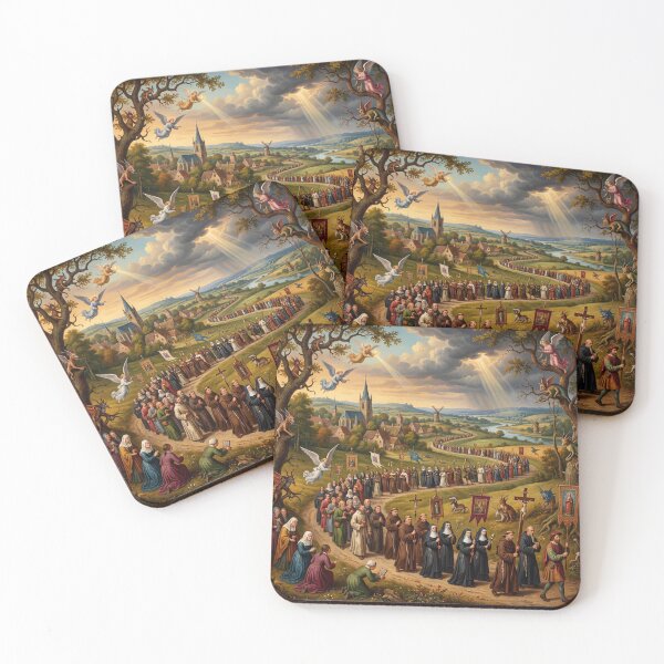 Item preview, Pilgrimage Mystical Procession after Hieronymus Bosch and Pieter Bruegel designed and sold by Vintage Designs +.