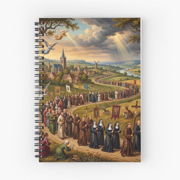 Item preview, Pilgrimage Mystical Procession after Hieronymus Bosch and Pieter Bruegel designed and sold by Vintage Designs +.