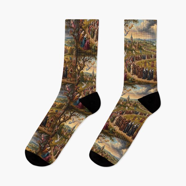 Item preview, Pilgrimage Mystical Procession after Hieronymus Bosch and Pieter Bruegel designed and sold by Vintage Designs +.