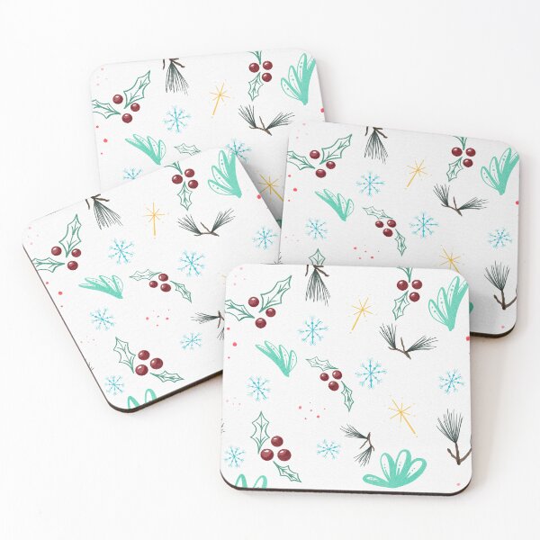 Item preview, Holly Berries Snowflakes and Christmas Stars designed and sold by HydrangeaDelMar.