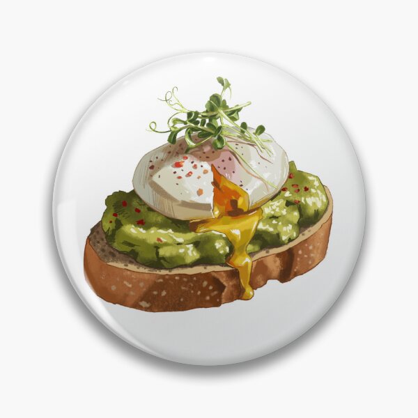 Item preview, Delicious toast topped with avocado, poached egg, and sprouts served on a wooden table in a bright kitchen designed and sold by Ms. Iryna.