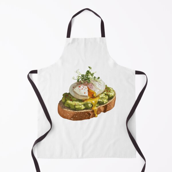 Item preview, Delicious toast topped with avocado, poached egg, and sprouts served on a wooden table in a bright kitchen designed and sold by Ms. Iryna.