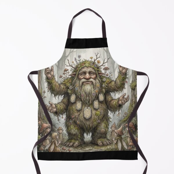 Item preview, Forest Giant Mystic Blessing creature of folklore watercolor artwork illustration designed and sold by Vintage Designs +.