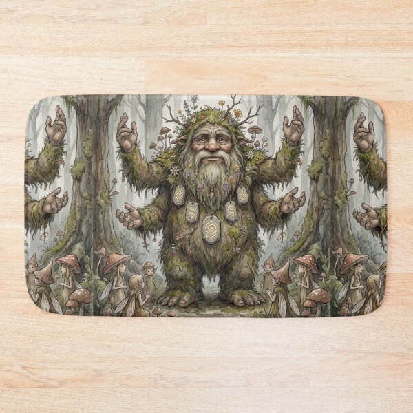 Item preview, Forest Giant Mystic Blessing creature of folklore watercolor artwork illustration designed and sold by Vintage Designs +.