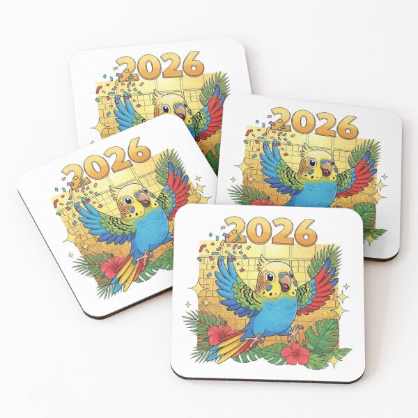 Item preview, Parakeet Celebrating with Confetti designed and sold by PetJoyPrintsCO.