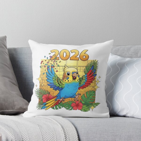 Item preview, Parakeet Celebrating with Confetti designed and sold by PetJoyPrintsCO.