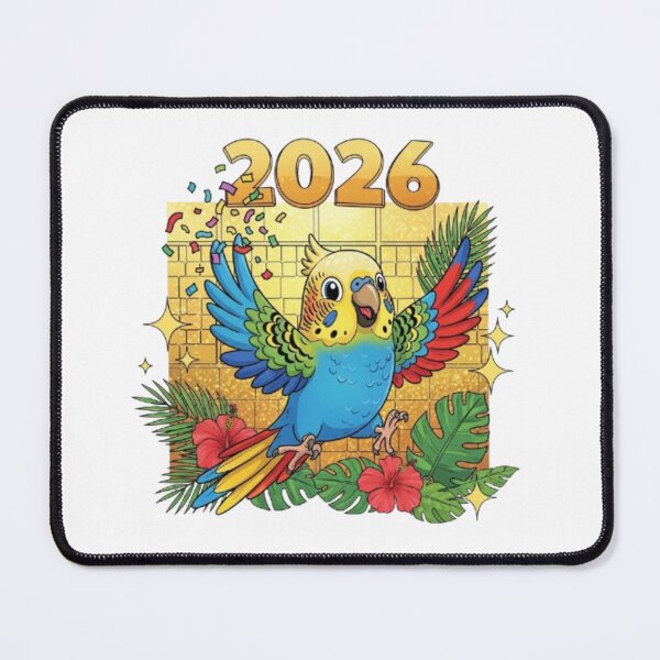Item preview, Parakeet Celebrating with Confetti designed and sold by PetJoyPrintsCO.